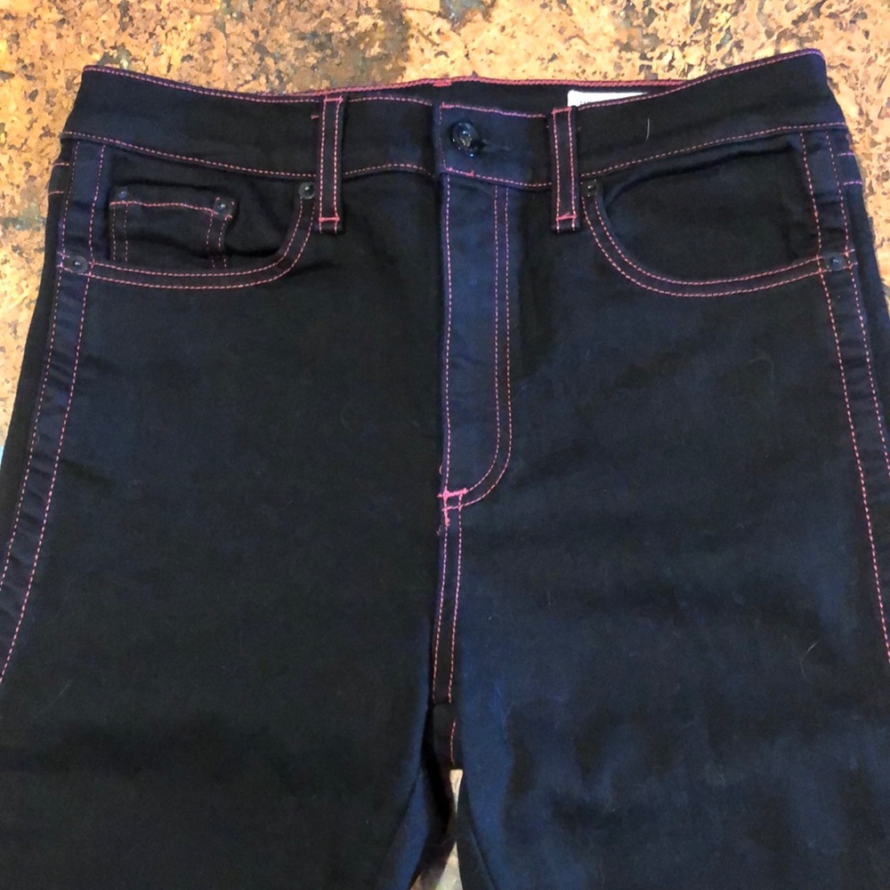 Rag & Bone - black / pink - skinny jeans. Size 27